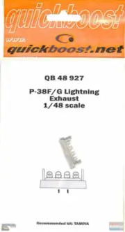 QBT48927 1:48 Quickboost P-38F P-38G Lightning Exhaust (TAM kit)