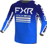 FXR Contender Off-Road Motocross Jersey, white-blue, Size M for Men White Blue