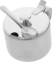 Ciieeo Essential Kitchen Accessory Stainless Steel Condiment Pot Spoon Sugar Salt Container Set for Home
