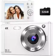 4K Digital Camera,Autofocus 50MP UHD Vlogging Camera for Youtube,Compact Camera