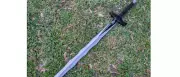 Larp foam black demon skull sword