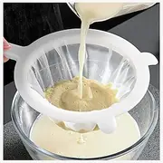 Kitchen Ultra-Fine Nylon Mesh Strainer Food Yogurt Mesh Sieve Plastic Mesh Colander with Handle Mini Brine Shrimp Separation Net for Filtering Juice Juice Mil