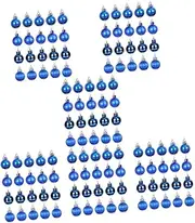 TOPPERFUN 144 Pcs Christmas Balls Christmas Hanging Balls Xmas Ball Baubles Christmas Decorative Ball Christmas Ball Ornament Out Door Decor Decorative Xmas Balls Lovely Xmas Pendant PVC