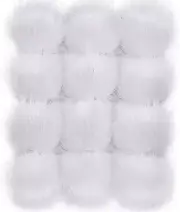 14 Pieces Tatuo Faux Fur Pom Ball DIY Poms for Hats White