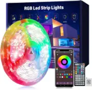 Luces LED para dormitorio de 50 pies con sincronización musical de color