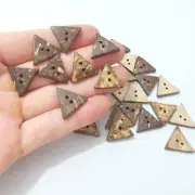 Triangle Natural coconut shell buttons 20mm 2 hole 1.6 mm DIY button charm