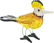 KRISININE Hand Blown Glass Bird Collectible Figurine Crystal Paperweight Christmas Birthday Gift Home Table Ornament Decor(Yellow)