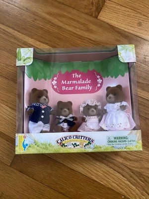 NIB Sylvanian Families Calico Critters Marmalade Bear Family 1985/2003 CC1503