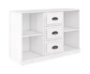 vidaXL Sideboard High Gloss White 104.5x35.5x67.5 cm Engineered Wood