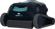 [Dolphin] Liberty 200 Cordless Robotic Pool Cleaners for Inground Pools Up to 10m - 5000mAh for Floor Wall Waterline Pool Vacuum Up to 150min Runtime with Powerful Active Scrubbing Top Access Filter
