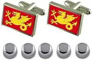 [Select Gifts] Shirt Dress Studs Wessex County England Flag Cufflinks