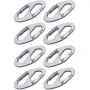 8pcs Heavy Duty Aluminum Alloy Carabiner Snap Clip Hook For Hiking DECOR US