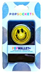 PopSockets Popwallet Plus Happy Face Smiley CC ID Holder Pop Socket Pop Wallet