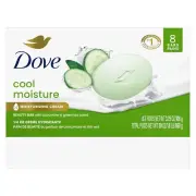 Dove Beauty Bar Soap Cool Moisture Cucumber & Green , 8 Bars 3.75 oz