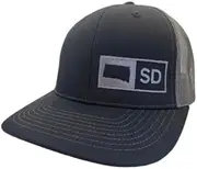 Trucker HAT - South Dakota (Black/GRAHITE) MESH, Snapback