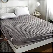 KUSQDT 1PCS Fitted Sheet Solid Color Bed Sheets with Elastic Band Double Queen Size 160cm*200cm Bedspread On The Bed Mattress Cover 3-Piece Comforter Set Sheets(G,180X200X25CM)