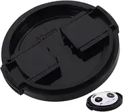 KONTONTY Universal 52mm Panda Pattern Lens Cap Scratch-Proof Camera Accessory Easy Install Front Cover Versatile Lens Protector for DSLR Cameras