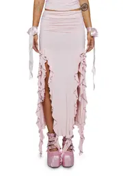 [Lioness] Rendezvous Midi Skirt - Blush