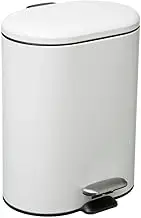 5 five simply smart Siliflex Soft Close Metal Bin 6 L White