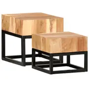 Side Tables 2 pcs Solid Acacia Wood vidaXL