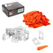 1000x High Flaps XL + 300x Wedges Set Plan System 2mm Levelling System Tiles