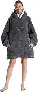 GoodtoU Wearable Blanket Hoodie for Women and Men-Oversized Hooded Blanket for Adults Sweatshirt Warm Cozy Gifts
