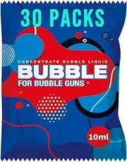 ZAULER Bubble Solution 30 Packs(10ml) - Create Bigger, Non-Toxic, Eco-Friendly Bubbles with The Special Wand - Ages 3+