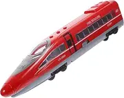 1pc High Speed Rail Model with Sound Light Educational Early Learning Pull Back Train for Birthday Present Home Decoration Random Color