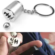 1X White Keychain 6 Speed Manual Shift Gear Keyring Car Shifter Knob Keychain (for: MG)