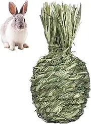 Djowyh Grass Ball Rabbit Ball Rabbit Toy, Toy for Guinea Pigs, Rabbit Dental Care Food, Suitable for Guinea Pigs, Rabbits, Chinchilla, Hamsters, Ren