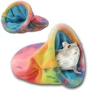 ZBJBinCH Guinea Pig Hideout, Soft Fleece Rabbit Snuggle Sack, Small Animal House Ferret Cozy Cave Hamster Sleeping Bag for Small Pet/Ferret/Chinchilla/Bunny