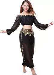 Belly Dance Chiffon Long Sleeves Top