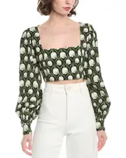 Agua by Agua Bendita Perla Linen Crop Top