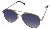 Kenneth Cole Reaction Mens Gold Metal Aviator Sunglass, KC1386. 32W