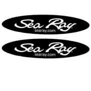 Sea Ray Boat Emblem Decals 1872342 | Black 39 1/2 Inch (Pair)