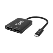 USB C to Dual DisplayPort Adapter Hub, Extended Dual 4K 60Hz Display Port Mul...
