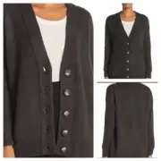 Catherine Malandrino Button Front Slouchy Heather Knit Cardigan Sweaters XS