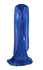 [Marmar Halim] Gathered Capelet Detailed Gown