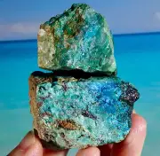 2x Natural Rough Shattuckite Specimens, Kaokoveld Namibia A Grade SR19