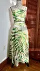 MAGASCHONI Tropical Leaf Matching Set Skirt & Top 100% Linen Multicolor Size Med