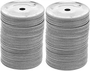 Vaguelly Tambourine Ring Drum Accessory Set 50pcs Ching Ring Cymbal Accessories for Drum Kit Stainless Steel
