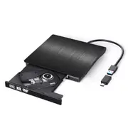 Type C USB 3.0 Slim External DVD RW CD Writer Drive Burner Reader Player Optical Drives CD-RW Burner Reader Recorder for Laptop Desktop PC