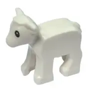 new LEGO small Lamb farm animal, white with black eyes