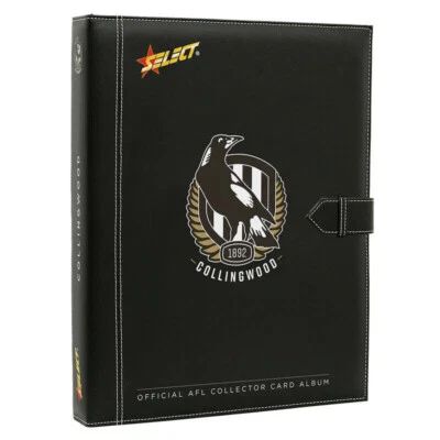 Select Collingwood Club Binder Official AFL Collector Card Album + 25 Pages