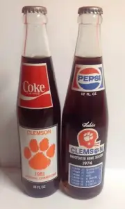 Mint - Clemson University Tigers National Champion Bottles Coca Cola Pepsi Coke