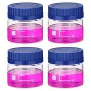 4 Pack Reagent Media Storage Bottles, 150ml Borosilicate Glass Wide Mouth3770