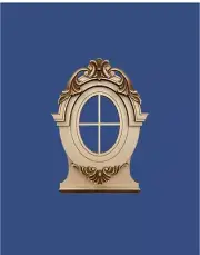 Dollhouse Miniature 1:12 Scale Parisan window