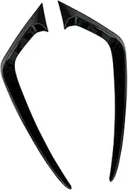 Compatible For Ford Fiesta ST MK7 Front Bumper Wind Knife Decoration ABS Fog Lamp Cover Strips Trim Accessories 2012-2017(Gloss Black)