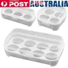 3/4/8 Grid Egg Holder with Lid Eggs Storage Box Stackable Egg Carton for Fridge