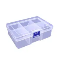 在飛比找ETMall東森購物網優惠-透明塑料盒 加厚五金工具雜物分類盒樣品展示盒可拆長方形收納盒